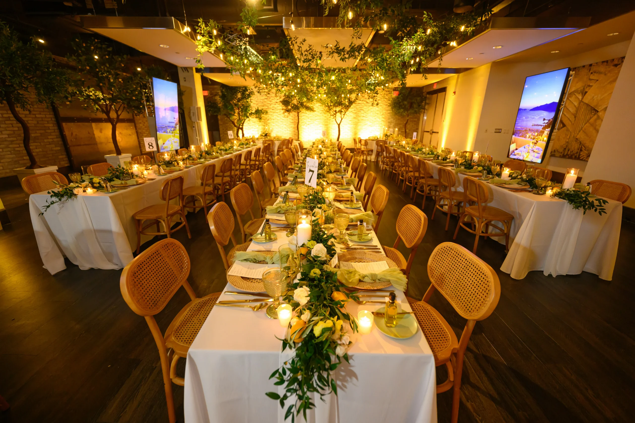 Allevia Events designed Italian themed corporate Christmas event, photographed by Nick Wons, place setting favours by Olive That!