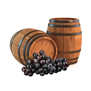 Barrel and grapes for Traditional 18yr Style Dark Balsamic Vinegar