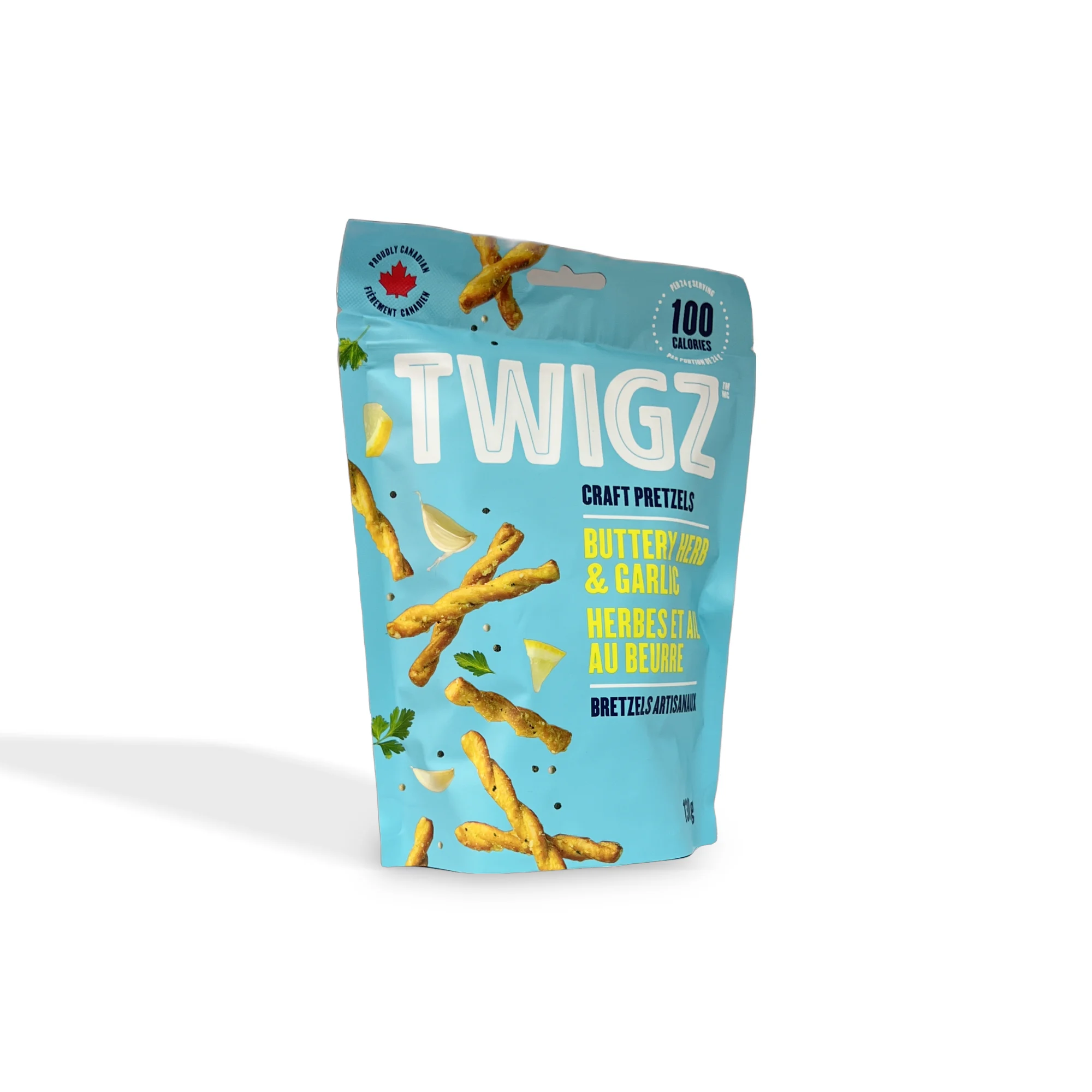 Buttery Herb & Garlic Craft Pretzels 130g | TWIGZ
