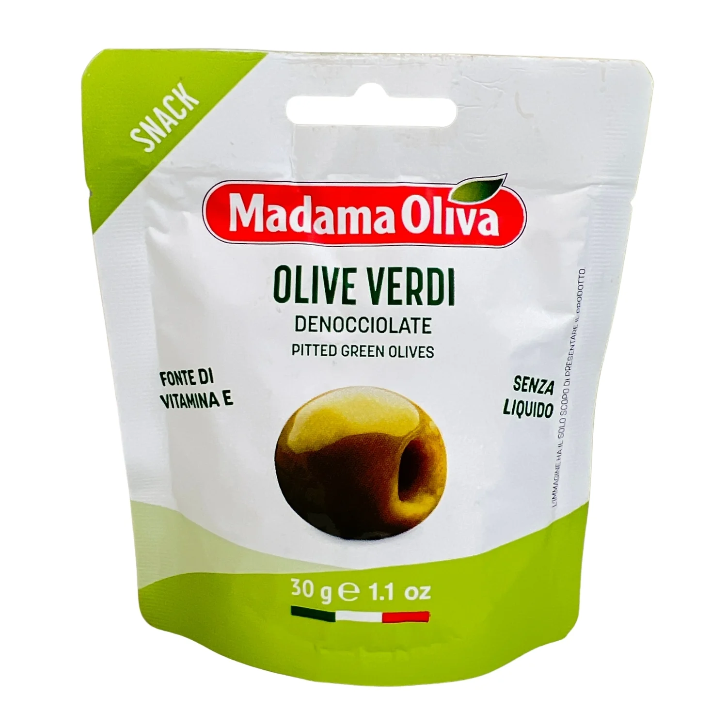 Pitted Green Olives Madama Oliva Snack Size