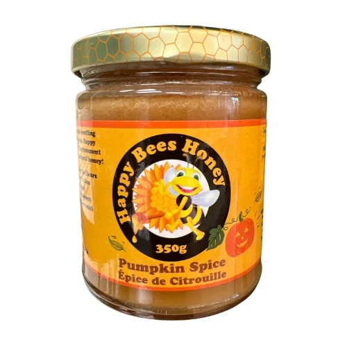Pumpkin Spice Creamed Ontario Honey 350g | HAPPY BEES